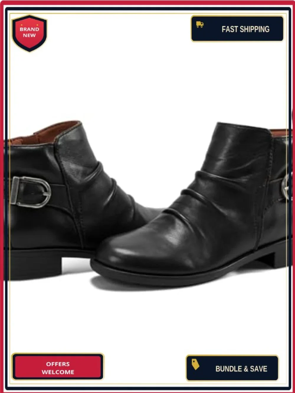 Cobb Hill Nessa Women's Ankle Bootie Leather Block Heel Arch Support